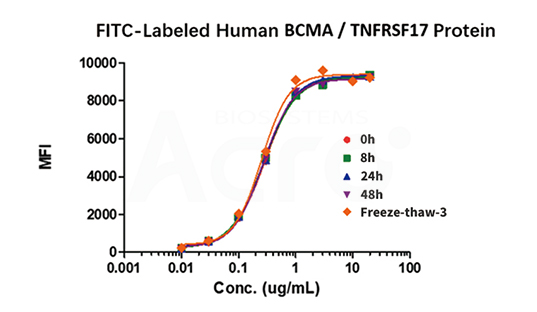 FITC-BCMA高稳定性FACS验证数据图