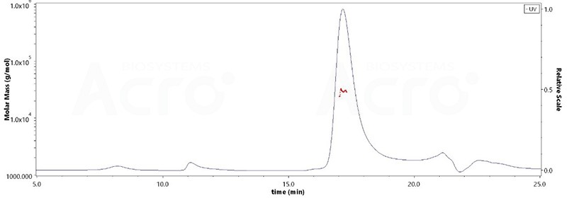 蛋白均一结构及高纯度（＞90%）经MALS验证