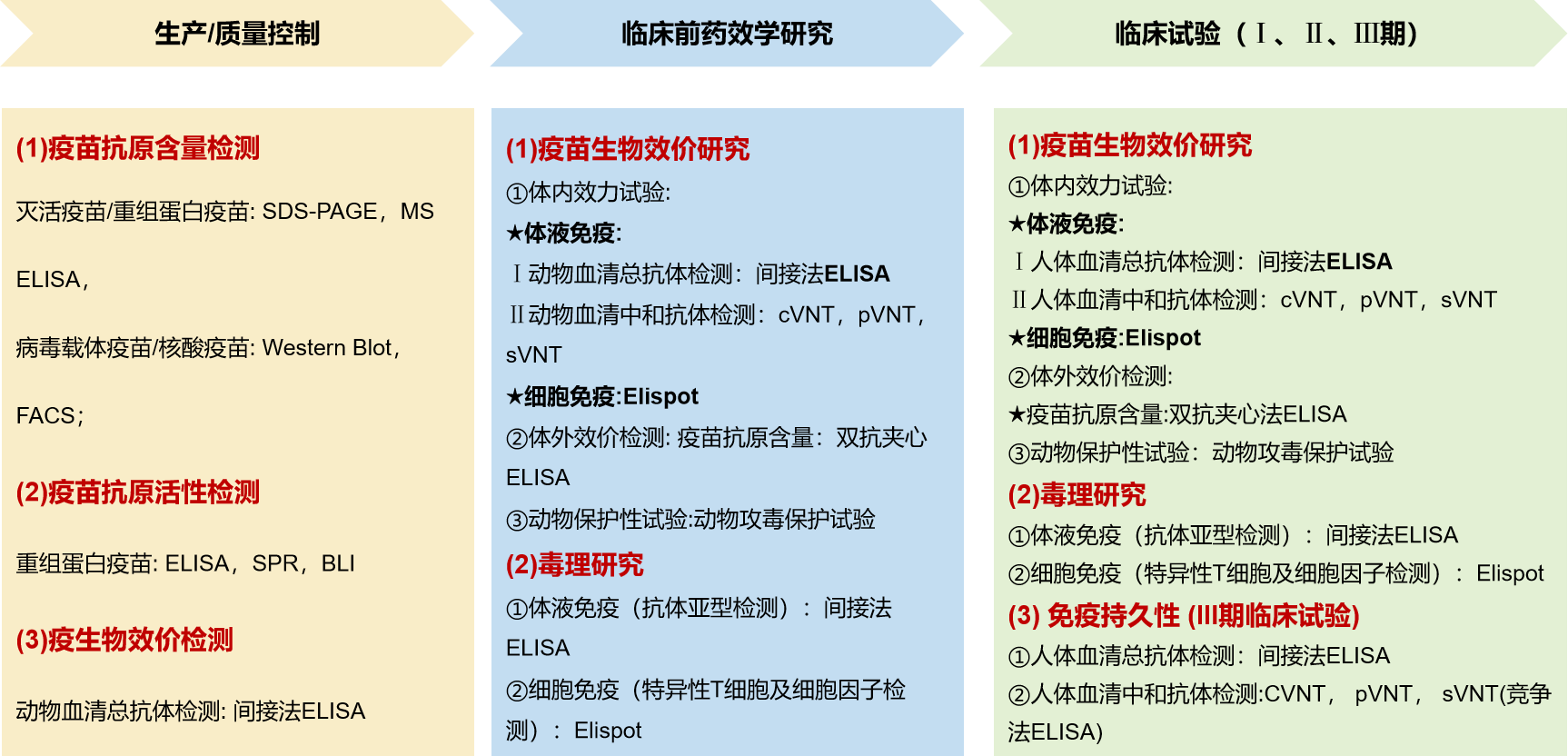 疫苗临床前及临床研究免疫应答评价