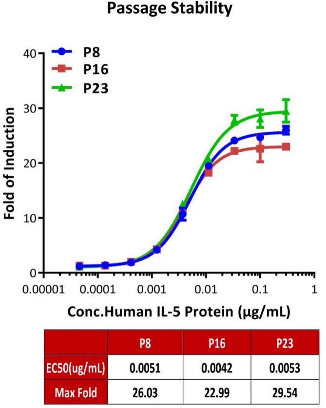 Passage stability analysis by Signaling Bioassay.